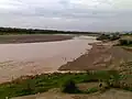 Ghaggar river flowing through Panchkula in Haryana