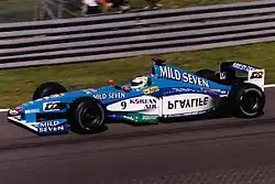 Giancarlo Fisichella driving for Benetton at Montreal in 1999