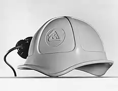 Hard hat designed for Montecatini (1973). Part of the permanent collection of the Triennale Design Museum.