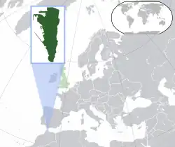 Map showing Gibraltar in Europe