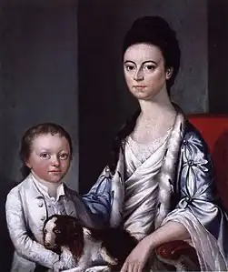 Christian Stelle Banister and Her Son John, Gilbert Stuart, 1773,  Redwood Library and Atbenaeum, Newport