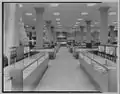 Interior of the New York Gimbels flagship store, 1950, following remodeling by designer Raymond Loewy