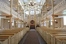 Interior view of the church