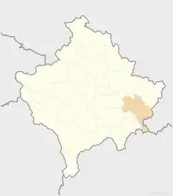 Gjilan is located in Kosovo