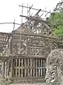 Glas Hirfryn, Llansilin East gable.Under Restoration, September 2014