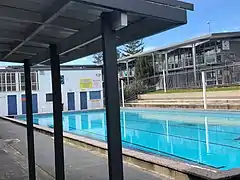 The heated school pool