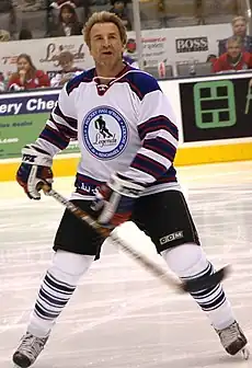 Anderson playing in an old-timers game in 2008