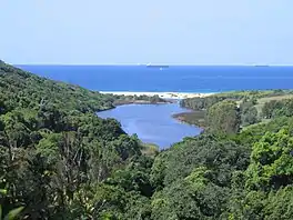 Looking east across Glenrock Lagoon from Leichhardt's Lookout