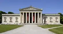 The Glyptothek in Munich, designed by architect Leon von Klenze and built 1816–30, an example of Neoclassical architecture.