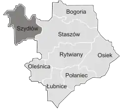 Location of Gmina Szydłów