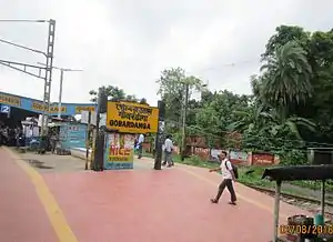 Platform of Gobardanga railway station