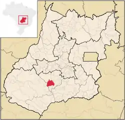 Location in Goiás  state