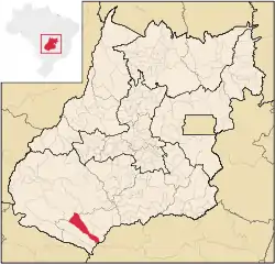 Location in Goiás  state