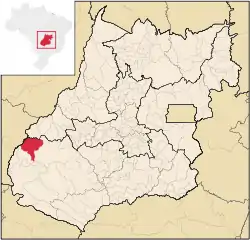 Location in Goiás  state