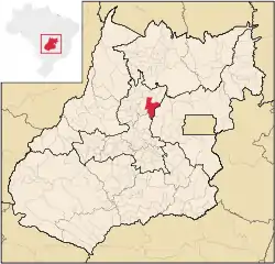 Location in Goiás  state