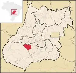 Location in Goiás  state