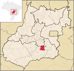 Location in Goiás  state