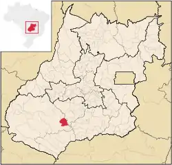 Location in Goiás  state