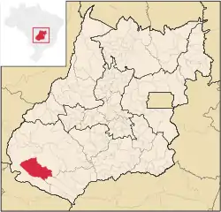 Location in Goiás  state