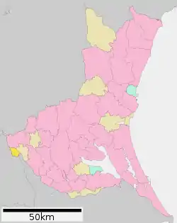 Location of Goka in Ibaraki Prefecture