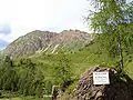 View of the NE flank of the Großer Rettenstein. The summit is in the centre of the 3 rock pinaccles.