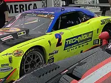 Kaz Grala's Trans Am Series race-winning car in victory lane at Road America