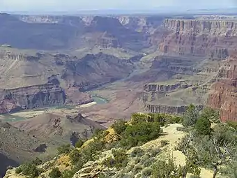 Dox Formation surrounding Tanner Graben-(photo bottom, left), and upstream on Colorado River