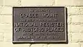 NRHP plaque affixed to the Grasse Mount building