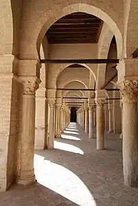 Interior view of the western portico of the courtyard