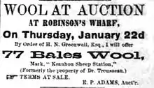 newspaper ad for wool