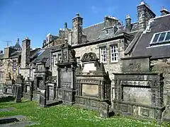 Monuments on the east wall