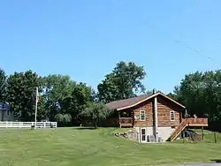 Grier Avenue, Barnesville showing atypically level terrain in the main bedroom community atop the summit above the larger 
Tamaqua and Mahanoy City boroughs below the divide.