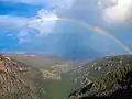 Rainbow over the fire on August 30