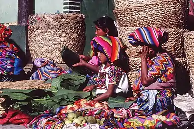 Indigenous people near Lake Atitlán Guatemala