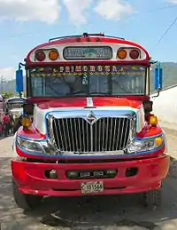 Image 3A camioneta or chicken bus, a typical mode of transportation in Guatemala