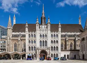 Guildhall, London, main entrance (completed 1788) designed by George Dance