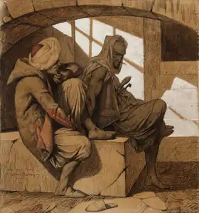 Deux arabes assis, undated, private collection