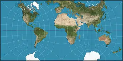 Guyou hemisphere-in-a-square projection