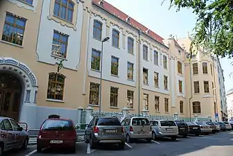 Gamča gymnasium in Bratislava, design by Ödön Lechner, built 1906–08