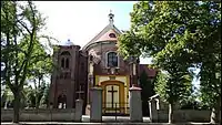 The Church of All Saints Church in Stary Białcz, founded in the 18th century by the Gajewski family, Ostoja coat of arms