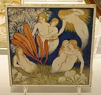 Mermaid tile, 1867, by Henry Holiday (1839-1927)