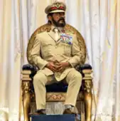 Wax figurine statue of the Emperor in Unity Park, Addis Ababa