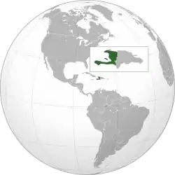 Country marked in green