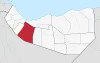 Location of Hargeisa District, Maroodi Jeex, Somaliland