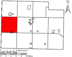 Location of Harrison Township in Paulding County