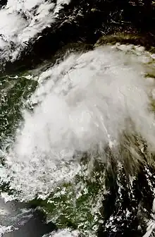 Hurricane Harvey as a tropical wave in the Gulf of Honduras on August 21, 2017