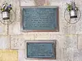 War memorial tablets in the porch