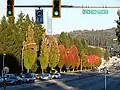 Hastings Street in Lochdale, North Burnaby; Westridge in background.