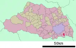 Location of Hatogaya in Saitama Prefecture