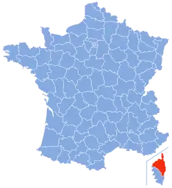 Location of Haute-Corse in France